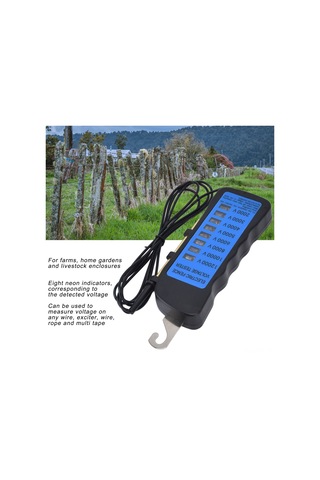 Hangfox Çiftliklerde Su Geçirmez 2000-12000v Elektrik Tellere Voltaj Ölçer, 8 Neon Işık Gösterici, Abs Malzeme