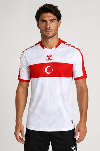 Hummel Beyaz Türkiye Kişiye Özel Forması Beyaz - Kırmızı - Siyah