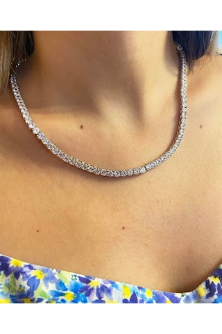 Kadın Su Yolu Model Gümüş Kolye