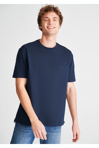 Mavi - Cepli Lacivert Basic Tişört 066248-70490-Lacivert