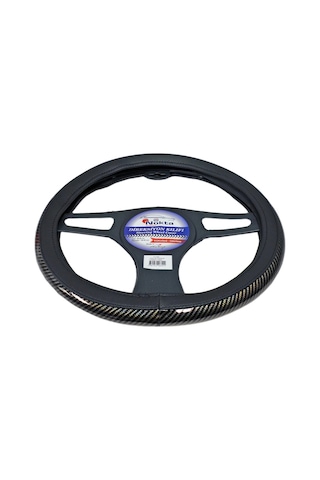 Nyf Fx-006 Geçmeli Direksiyon Kılıfı Çember Parlak Karbon Füme 38 Cm