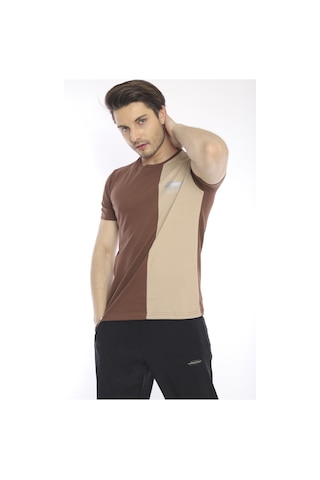 Escetic Erkek Spor, Abd Pike Interlok 1. Kalite Kumaş Kahve Slimfit Bisik