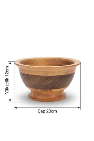Keleşgilhome El Yapımı Ahşap Dekoratif Obje Ø20xh12cm