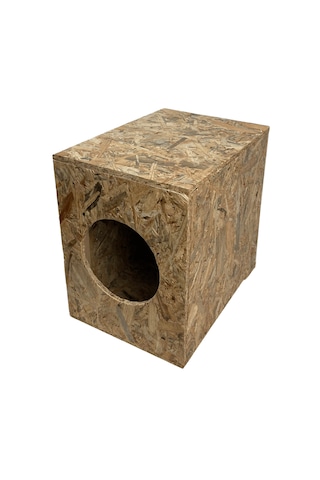 Reyo Kedi Evi Dış Ortam Uygun Ahşap Kedi Evi Osb 43x41x29 Cm
