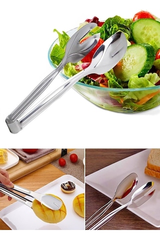 Paslanmaz Çelik Lüx Salata Maşası Paslanmaz Çelik Çok Renkli