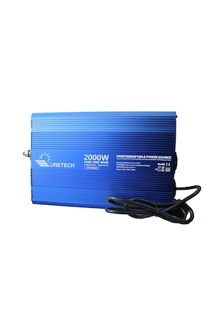 Uretech 2000 W Watt 12V Tam Sinüs Akıllı Ups Şarjlı Inverter