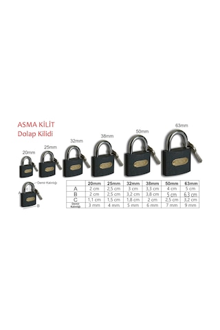 Asma Kilit Gri No 50