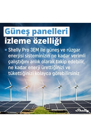 Shelly Pro 3EM 120A 3 Faz Enerji Ölçer
