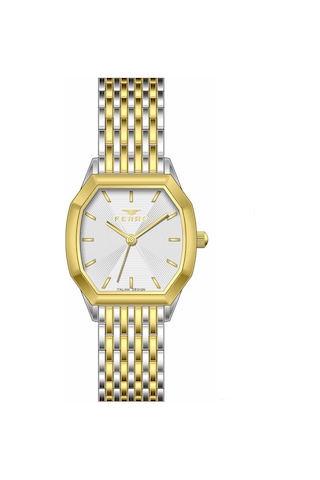 Ferro Fl21766awt-d Quartz Çelik Sarı Gri 28 Mm Kadın Kol Saati