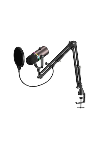 Havit Gamenote Gk63 Pro Rgb Gaming Profesyonel Oyuncu Yayıncı Mikrofonu Ve Masa Standı