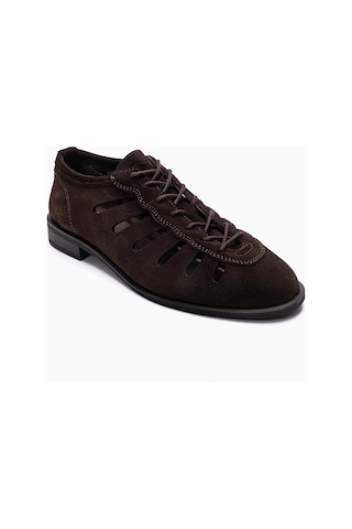 Luvishoes Astron Kahverengi Süet Hakiki Deri Kadın Yazlık Casual Ayakkabı