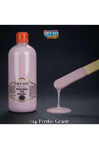 Kendinden Vernikli Plus Vernikli Akrilik Boyalar - 014 Pembe Granit Ahşap, Taş Tozu, Hobi, Dıy