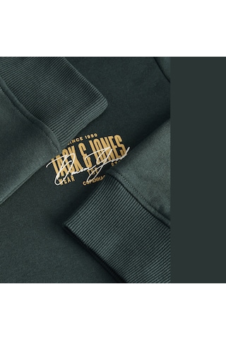 Jack & Jones Erkek Gögüs Baskili Bisiklet Yaka Sweatshirt - Aero - 12298492 Çok Renkli