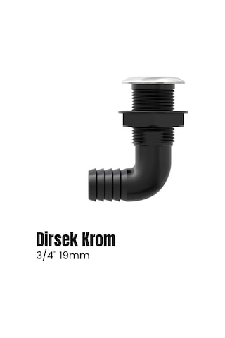 Seaflo Krom Flanşlı Sintine Rekoru Depo Çıkışı Dirsekli 3/4" - 19mm-1841 Seaflo Krom Flanşlı Sintine Rekoru Depo Çıkışı Dirsekli 3/4" - 19mm-1841