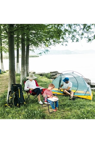 Exent 2-6 Yaş Lüx Çocuk Piknik Sandalyesi-mini Kamp Sandalyesi-kırmızı Çok Renkli