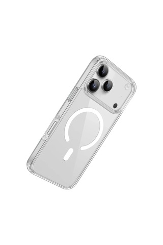 Apple Uyumlu iPhone 17 Pro İçin Magsafe Özellikli Şeffaf Kılıf Şeffaf