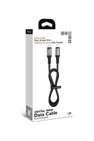 100w Type-c To Type-c Örgülü Hızlı Şarj Ve Veri Aktarım Kablosu /