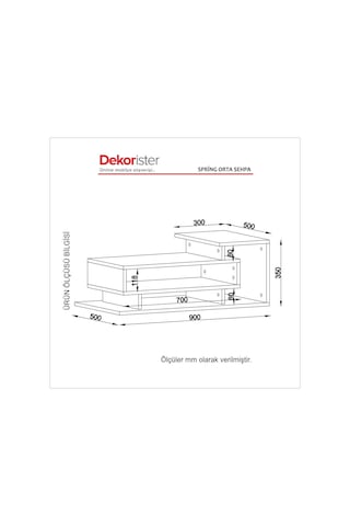 Dekorister Spring Orta Sehpa Beyaz-Ceviz