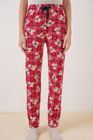 Bigdart 4323 Desenli Pijama Altı - Kırmızı