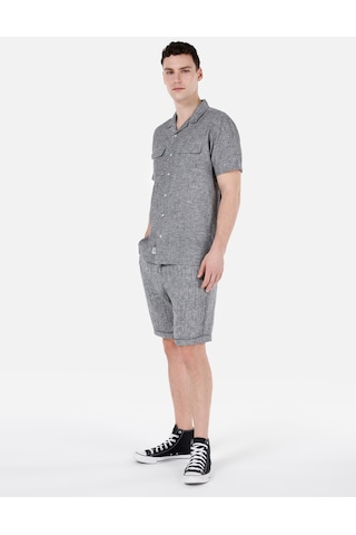Colin's Colins Normal Kesim Shirt Yaka Gri Erkek Kısa Kol Gömlek Cl1068758 Cl1068758 Q1.v1 Dgr Koyu Gri
