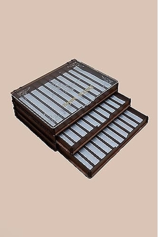 Aswood 3 Katlı Ahşap Takı, Bileklik Ve Tesbihlik Organizar Saklama Standı Kutusu Yatak Odası Takı Dolabı Organizer