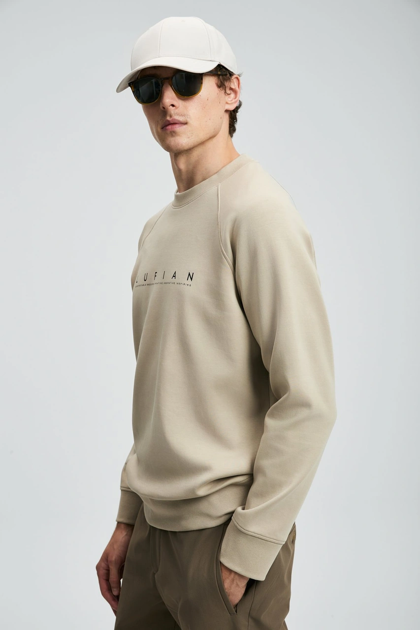 Lufian Erkek Cooper Sweatshirt 112030177 Bej Bej