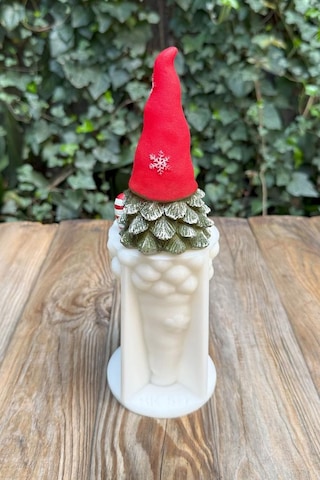 Noel Cücesi Silikon Mum Kalıbı Beyaz