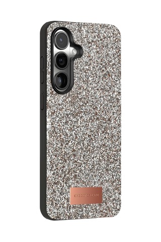 Onegif Samsung Galaxy Uyumlu S25 Bright Simli Kapak - Gümüş Bc39e