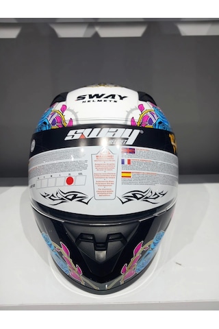 Kask Çocuk Sway 815k Gloss Gırl Full Face Çok Renkli