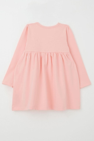 Breeze Kız Çocuk Uzun Kollu Elbise Papatya Baskılı 2-6 Yaş, Pembe Pembe