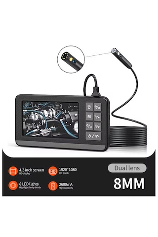 Vothoon NHR-35 Ekranlı Çift Kameralı 5 M Sert Kablo Endoskop Hafıza Kamera