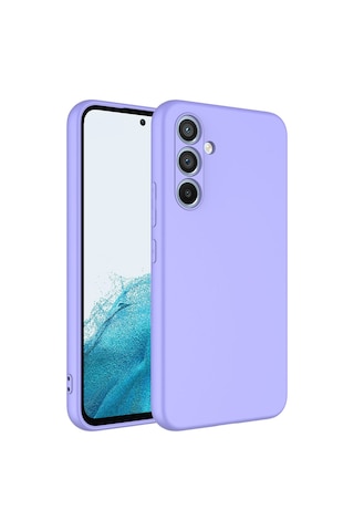 Samsung Uyumlu Galaxy A14 Kılıf Yumuşak Silikon Kamera Korumalı Lansman Ata Pro Tech Lila