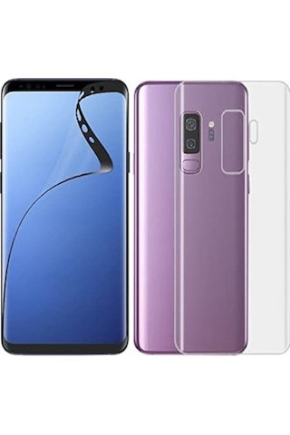 Samsung Uyumlu Galaxy S9+ Plus Ön Arka Süper Pet Nano Kırılmaz Ekran Kor