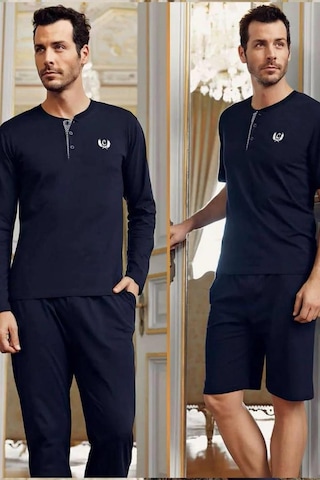 Capsella Erkek Pijama Robdöşambırlı 5 Li Pijama Set 1090 001
