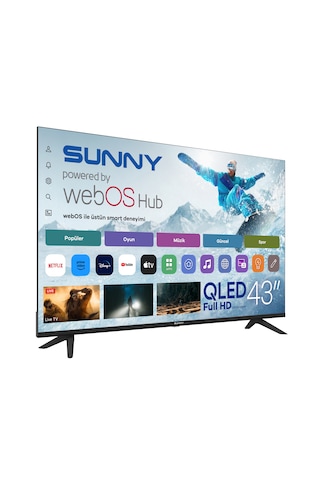 Sunny SN43QFMLN-W02S 43'' 109 Ekran Uydu Alıcılı Full HD QLED webOS TV