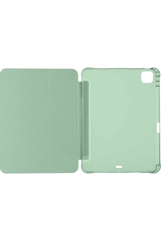 İpad Pro 11 İnç M5 2025 Uyumlu Kılıf Üçgen Katlanabilir Kalem Şarj Bölmeli Kılıf A2836 A2837 A3006 Kapaklı Kılıf