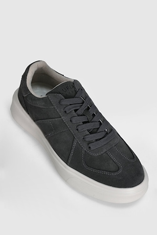 Lufian Jaques Erkek Süet Deri Sneakers Ayakkabı Süet Gri Beyaz