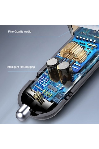 Novahub Araba İçin 2 Usb+typec Hızlı Şarj - Fm+bt+mp3 Çalarlı Led Ekranlı Şarj Cihazı Araba Şarj Cihazı, Geniş Uyumluluk & Çoklu Koruma