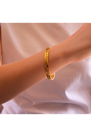 İmitasyon Burma Bilezik Başak Model 8 Mm Blz-3096 Altın