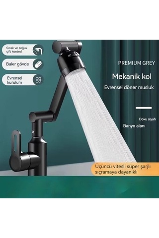 Bosphorusboutique02 Pirinç Üniversal Döner Musluk Ekran, Mutfak Ve Banyo Lavabo İçin Optimum Seçim Diğer