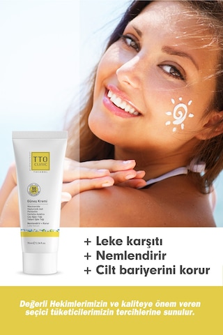 Tto Clinic Leke Karşıtı Koruyucu Güneş Kremi SPF50 70 ML