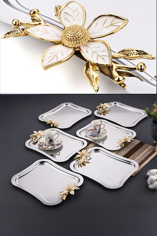 İtalyan Model Papatyalı Kahve-çay Sunum Ve