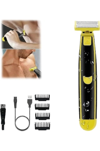 Erkekler İçin Kıl Alma, Özel Bölge Kıl Kesme Makinesi, Kasık İçin Elektrikli Epilatör, Kadın Tıraş Makinesi, Siyah Sarı Abs