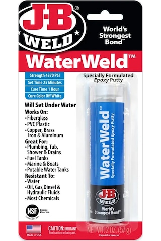 Jb Weld Water Weld Güçlü Suya Dayanıklı Delik Tıkayıcı Epoksi Hamur- Metal - Plastik - Ahşap Hamur Yapıştırıcı Dolgu