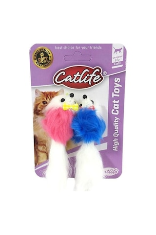 Catlife Kediler İçin Tüylü Fare Oyuncak 2'li