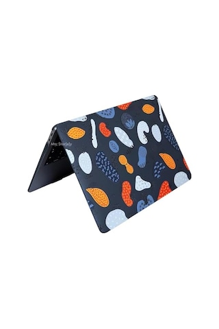 Macbook Air 13.6 İnç Meyve Desenli Kılıf A2681 A3113 A3240 A3449 M2 M3 M4 M5 Uyumlu Parlak Sert Kapak Hard Case Siyah