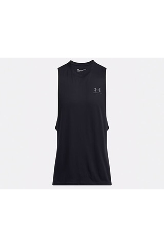 Under Armour Ua Left Chest Cut Off Tank Erkek Antrenman Atleti 1329286-001 Siyah