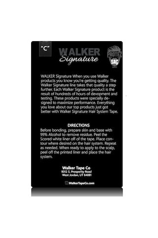 Walker Tape Signature Protez C Oval Saç Bandı 36 'lı C 2 CM x 7.5 CM