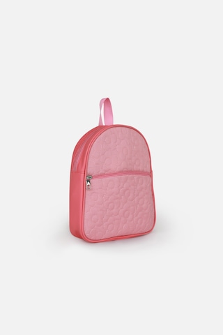 İcone Bag Paraşüt Kumaşlı Çiçek Kapitoneli, Suni Detaylı Sırt Çantası, Kız Çocuk Sırt Çantası Pembe