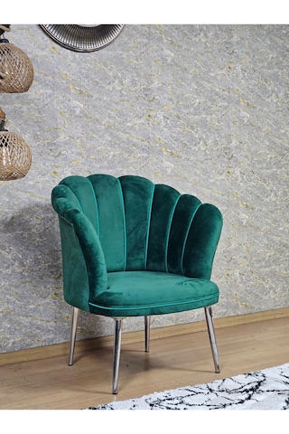Tekli Papatya Çay Seti Koltuk Krom Sivriltme Ayak, Balkon, Salon, 001